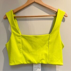 NWT, Show Me Your MuMu, Ansley Crop Top, Citrine, Women's Size XL